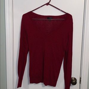 The Limited Red V Neck Soft Sweater